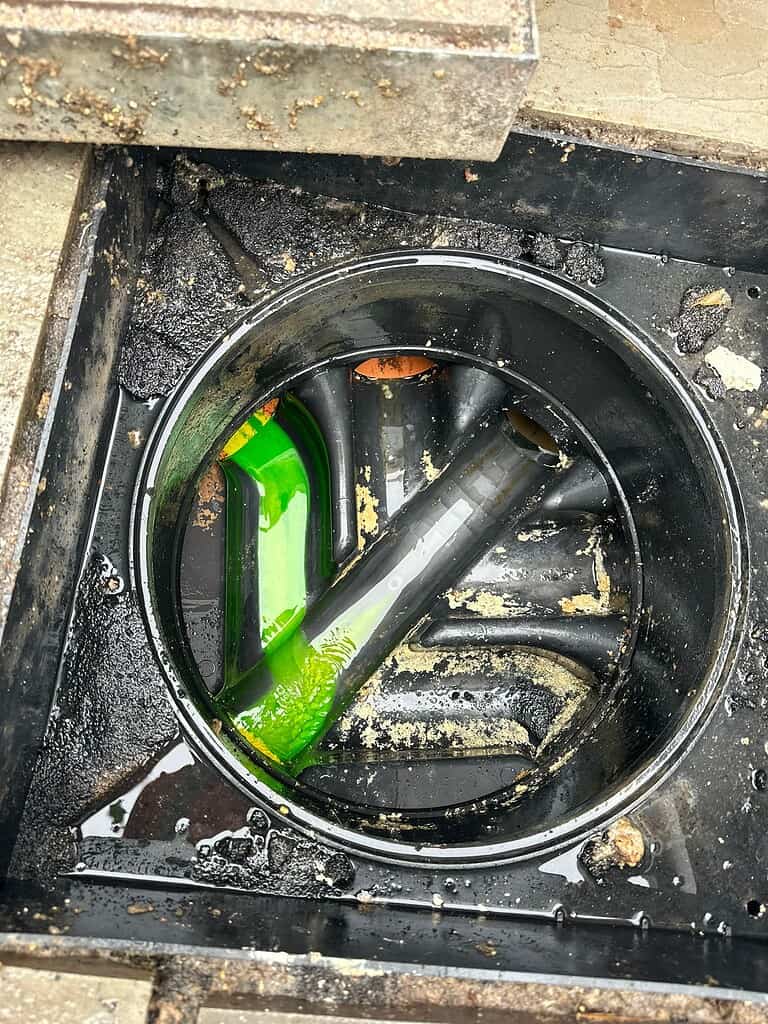 CCTV drain survey revealing pipe damage linked to subsidence issues.