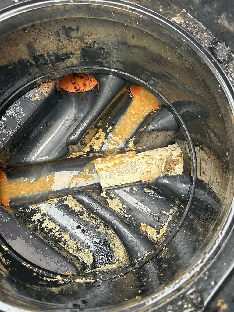 CCTV drain survey revealing pipe damage and blockages.